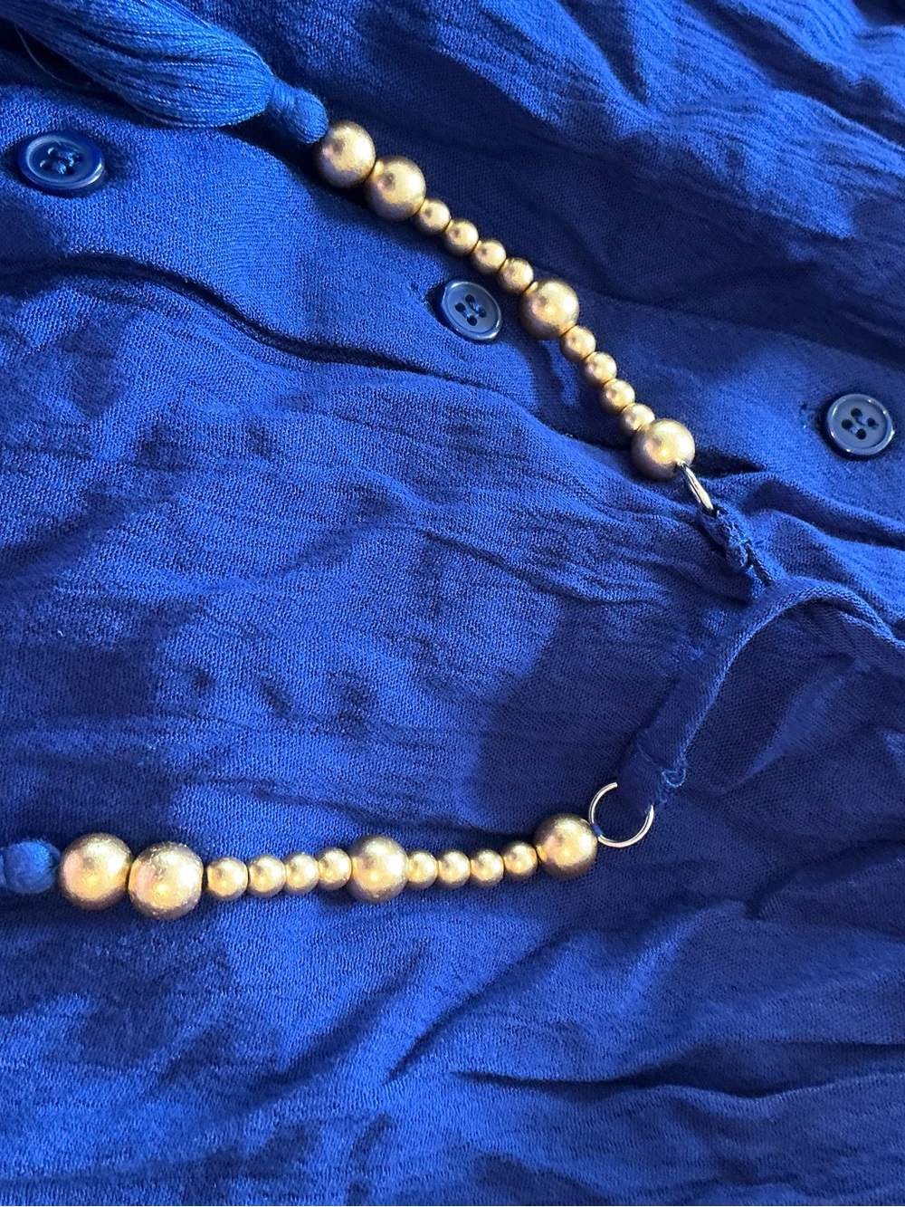 Dotti Royal Blue Button-Front Swim Coverup AMERICANA - Picture 5 of 7